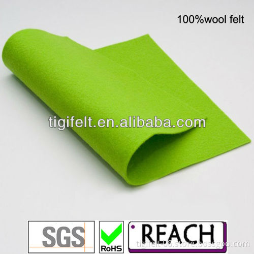 colourful wool felt for craft green colour 1mm,2mm,3mm